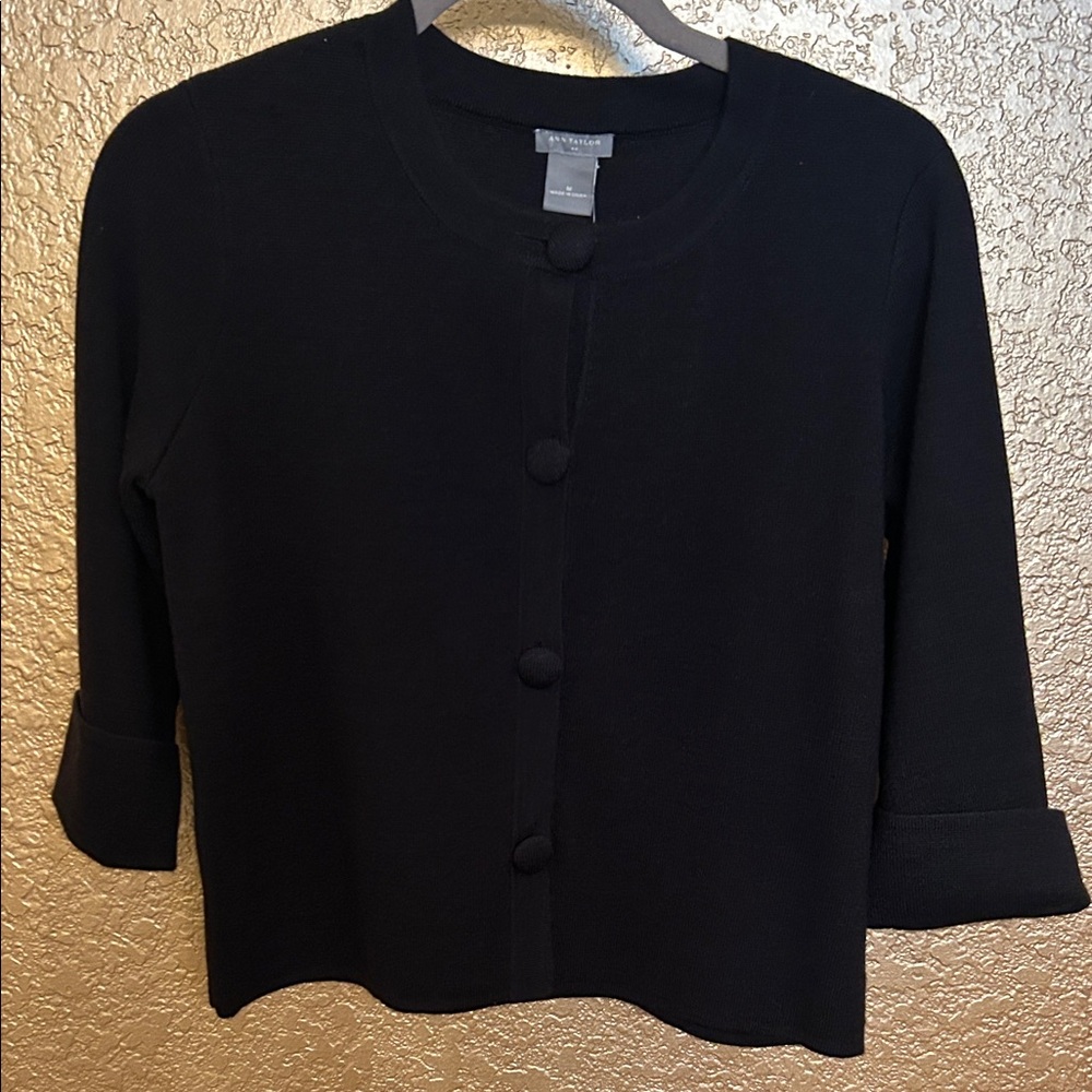 Ann Taylor Button up Sweater 3/4 sleeves Medium NWT